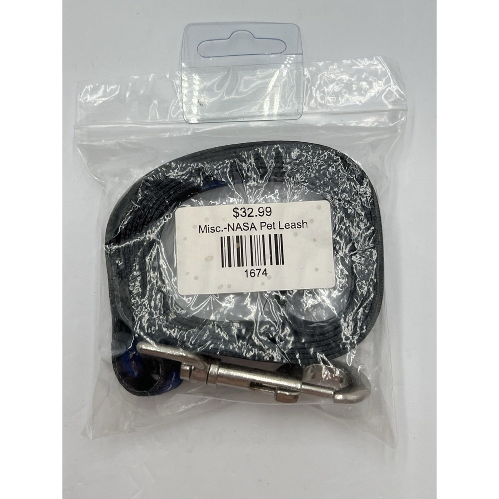 NASA Astro Dog Pet Leash Black 1" Wide Official Licensed New Sealed